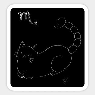 Dark Cat Scorpio Sticker